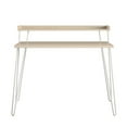 thumbnail image 2 of Ameriwood Home Haven Retro Computer Desk with Riser, Olive Green with Gold Legs, 2 of 9