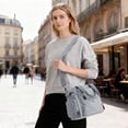 thumbnail image 5 of BadPiggies Nylon Crossbody Bag for Women Multi Pockets Waterproof Handbag Messenger Purses Travel Shoulder Bag - Gray, 5 of 10