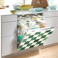 thumbnail image 2 of Yayeee Magnetic Dishwasher Cover for The Front Decoration Home Kitchen Machine Sticker Protector, Green and White Plaid Pattern, 2 of 6