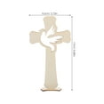 thumbnail image 2 of 10 figuras de cruz de madera con base, cruz de madera para centros de mesa., 2 of 7