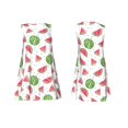 thumbnail image 7 of Bingfone Hand Drawn Watermelon Print Women's Sleeveless Dress, Loose Fit Summer Casual Dress, Comfortable and Lightweight Dress for Daily Wear, 7 of 7