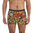 thumbnail image 2 of Goofa Hippie Peace Love Printed Men's Boxer Briefs Underwear, Moisture-Wicking Underwear, Trunk,Soft and Breathable Cotton Underwear-Small, 2 of 9