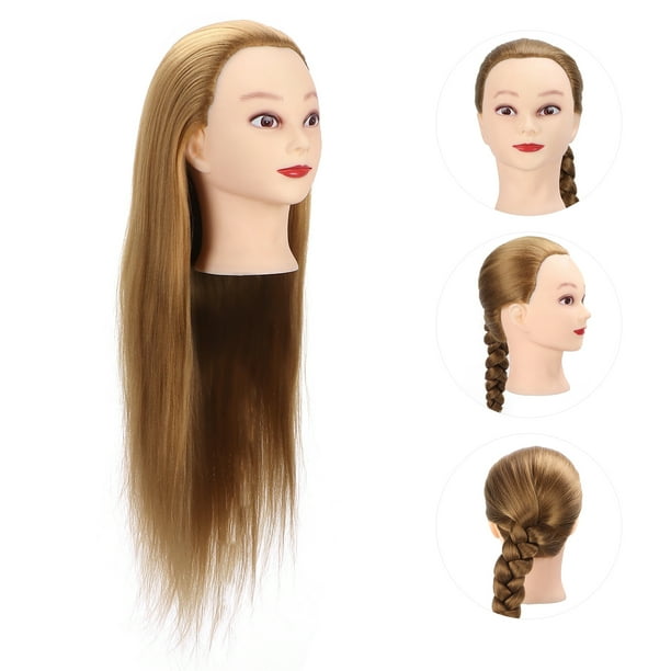 Cabeza De Maniquí De Peluquería, Accesorios De Entrenamiento De Peluquería Cabeza De Maniquí Duradera Marrón Dorado Para Cortar Para Diseñar Para Tejer Para Teñir