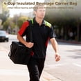 thumbnail image 2 of 4 Cup Drink Holder Bag, Insulated Drink Holder Bag – Drink Tote Bag with Adjustable Dividers, Portable Drink Carrier for 4 Cups, Coffee Cup Holder for Delivery, 2 of 5