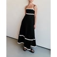 thumbnail image 2 of Alsol Lamesa Summer Dresses for Women Casual Smocked Sleeveless Boho Spaghetti Strap Party Beach Wedding Guest Dresses Cami Midi Dresses Black,M, 2 of 6