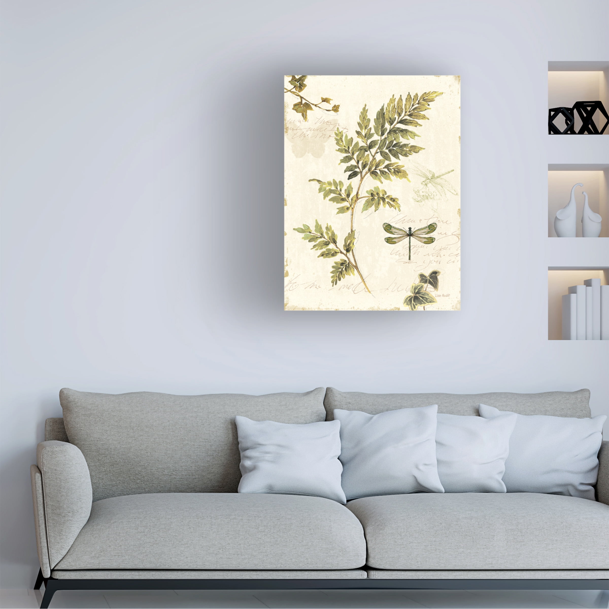 Trademark Fine Art Lisa Audit Ivies and Ferns III Canvas Wall Art - 35x47