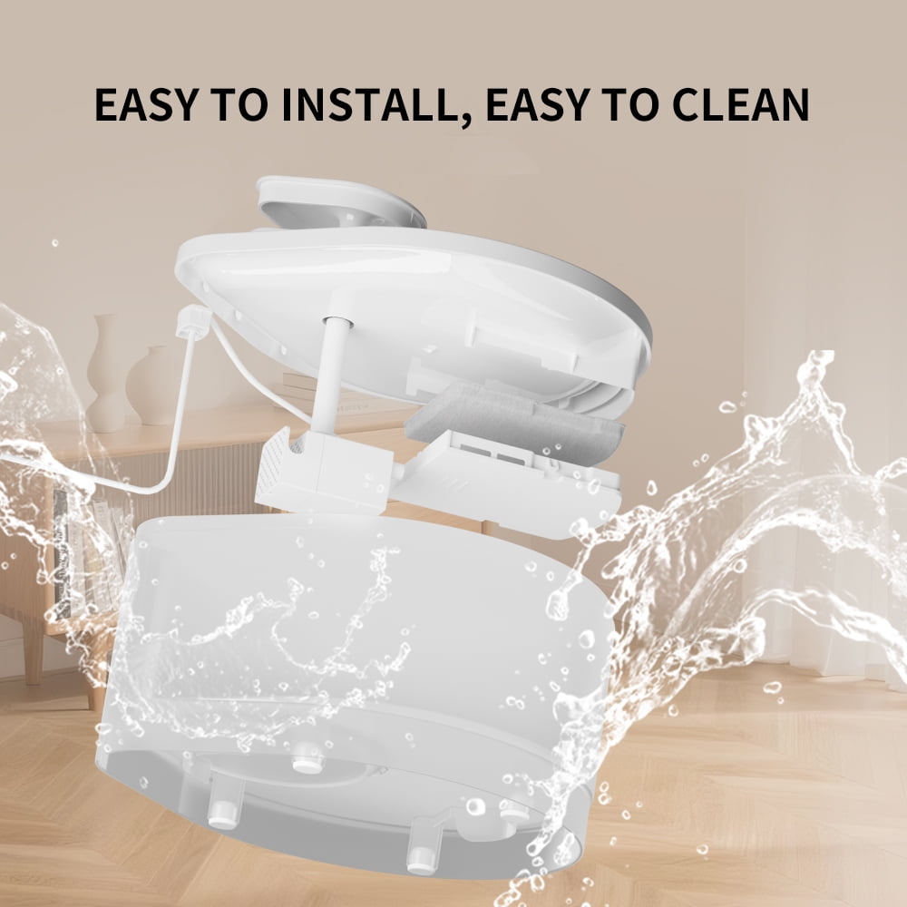 Cat Water Fountain, 2.5L Quiet and Easy to Clean, Drop Design with LED Light, Water Fountain for Indoor Cats & Dogs, Small Pets, with 3 Pack Filters, White