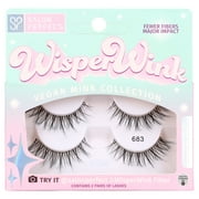 Salon Perfect Wisper Wink 683 Lash, 2 Pairs black false eyelashes