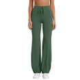 thumbnail image 2 of Tqcoqu Yoga Pants for Women Drawstring Elastic High Waisted Loose Fit Wide Leg Pants Workout with Bandage Pant,Army Green,Women's S-XXL, 2 of 8