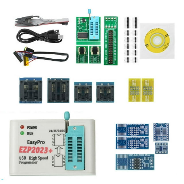 Programador Ezp2023 Fácil De Usar Con Adaptadores Para 24 25 93 Bios 25T80