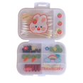 thumbnail image 1 of Mini portátil de viaje de 8 compartimentos para el organizador de la caja de la píldora pequeño para el caso del envase de la vitamina de la tableta de la medicina Dispe Feliz Sencillez, 1 of 5