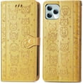 thumbnail image 5 of for Blackview A95 Wallet Case, Cat Dog Cartoon Cute Style with ID Card Holder PU Leather Flip Phone Cover Case for Blackview A95      Yellow, 5 of 13