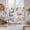Off-White, variant on Happy Easter Kitchen Curtains 45 Inch Length, Spring Grey Bunny Colorful Eggs Flower Brown Tiers Curtains for Bathroom Bedroom Cafe, Light Filtering Small Window Treatment Drapes 2 Panels 42"Wx45"L