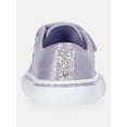 thumbnail image 3 of Wonder Nation Toddler Girls Glitter Two Strap Skate Sneakers, 3 of 6