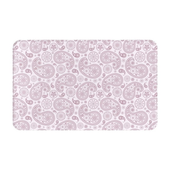 Bathroom Rugs Non Slip Washable - Mauve Paisley Kitchen Mats for Floor, Area Rugs for Entryway Rugs Indoor, Laundry Bathroom Room Door Rug with Rubber Backing 20x31.5in
