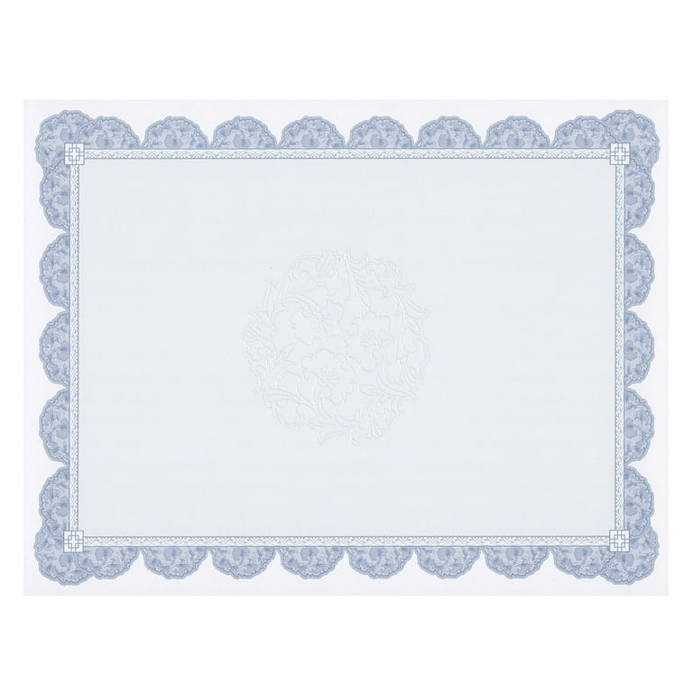 48 Sheets Blue Floral Certificate of Completion Paper for Printing
