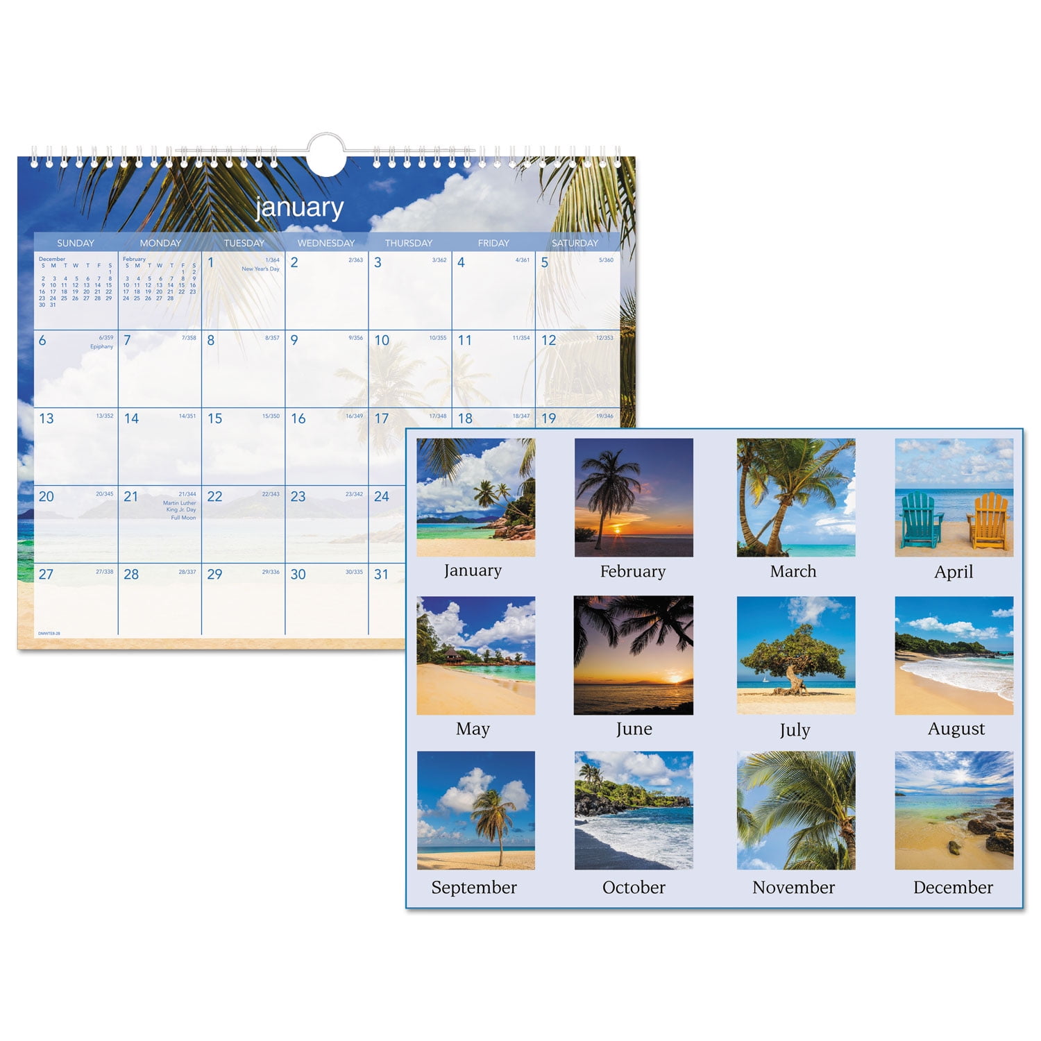 At-A-Glance Tropical Escape Wall Calendar 15 x 12 2023 DMWTE828