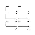 thumbnail image 1 of flowerpot hook 6pcs Practical Balcony Railing Hanging Hook Flower Box Brackets Flower Flower Box Groove Hook for Home Garden Balcony (Black), 1 of 6