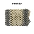 thumbnail image 5 of Maresse Bohemian Macrame Sling Bag - Handcrafted Grey & Cream Boho Purse with Fringe - Chic Eco-Friendly Shoulder Bag - Handmade Knitting & Weaving Boho Bag for Women, 5 of 5