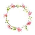thumbnail image 3 of Diadema floral para novia, , tocado bohemio para bodas y festivales en la playa flores de cerezo rosadas, 3 of 8
