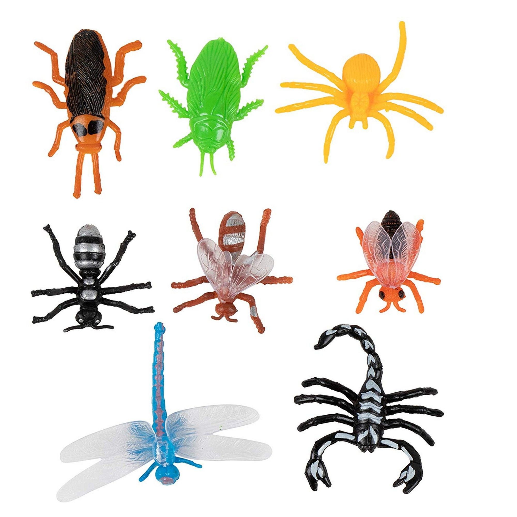 small plastic toy bugs