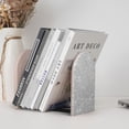 thumbnail image 6 of Lsque Silver Glitter Printed Wood Bookends,Non-Skid Bookend for Shelves,Heavy Duty Support Bookends,Non-Slip Foam Pads for Office, Home, and Library,1 Pair, 6 of 8