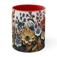 thumbnail image 2 of Gulf Coast Online 3D Floral Mug 11oz Ceramic Accent Coffee Mug Tea Cup Gift, 2 of 4