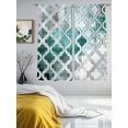 thumbnail image 3 of Morocco Green Paint Sheer Curtains 72 Inch Long 2 Panels, Abstract Mottled Texture Art Light Filtering Rod Pocket Semi Sheer Curtains, Sheer Voile Drapes for Living Room Bedroom, 52"x72", 3 of 5