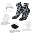 thumbnail image 5 of Rateoe Flower Pattern Quarter Crew Socks,Toe Seamed Ankle Socks,Cotton Cushioned Breathable Athletic Crew Sports Socks, 5 of 7