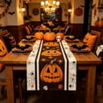 thumbnail image 6 of PoyoKee Table Runner, Halloween Pumpkin Ghost Table Cloth, Linen Tablecloth Party Decorations for Kitchen and Dining, Home Decor, 72 x 13 inch, 6 of 6