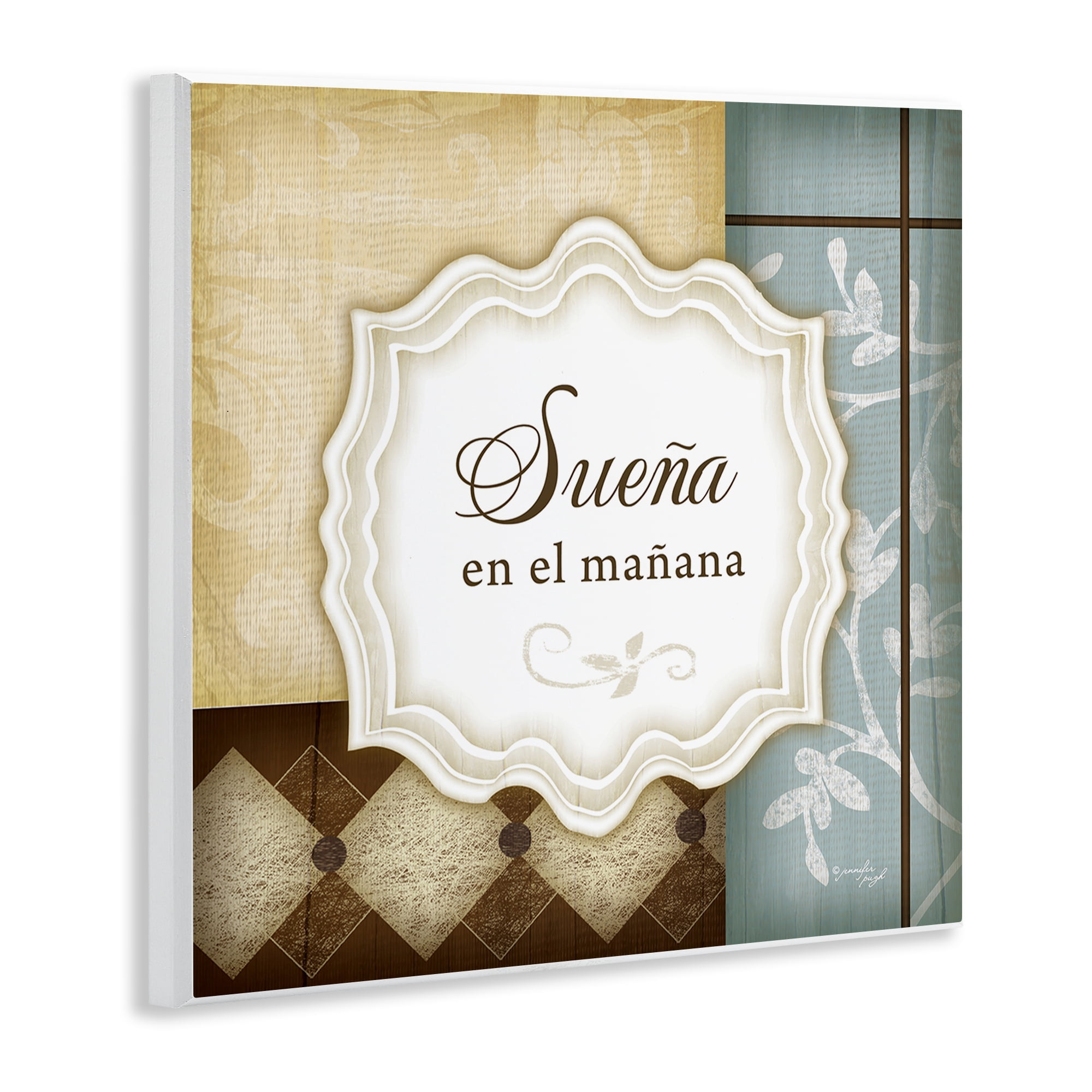 Stupell Industries Sueña en el Mañana Inspirational Quotes & Sayings Painting Unframed Art Print Wall Art, 12 x 12