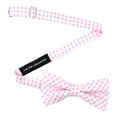 thumbnail image 4 of Boys & Men Adjustable Pre-Tied Bow Tie Elegant Bow Tie Set | Pink Bow Ties & Pocket Square, 4 of 4