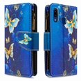 thumbnail image 2 of Dteck Case For Samsung Galaxy A20e / A10e Case, 3D Zipper 9 Card Holder Folio Flip Leather Wallet Case with Strap&Cash Pocket Shockproof Full Body Protective Cover, Butterfly # 2, 2 of 5