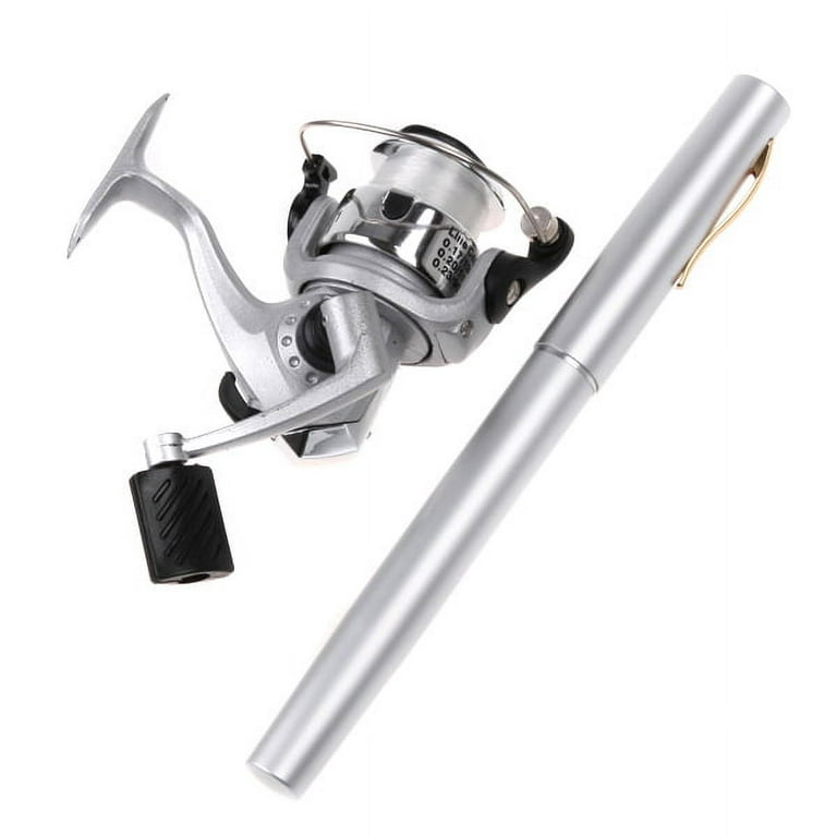 Mini Aluminum Pen Fishing Rod and Reel Combo Set Telescopic Pocket