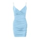 thumbnail image 4 of Vestido camisola sin mangas de color liso con cuello en V para mujer: estilo informal para primavera-verano, cintura elástica, ideal para fiestas y vacaciones., 4 of 8