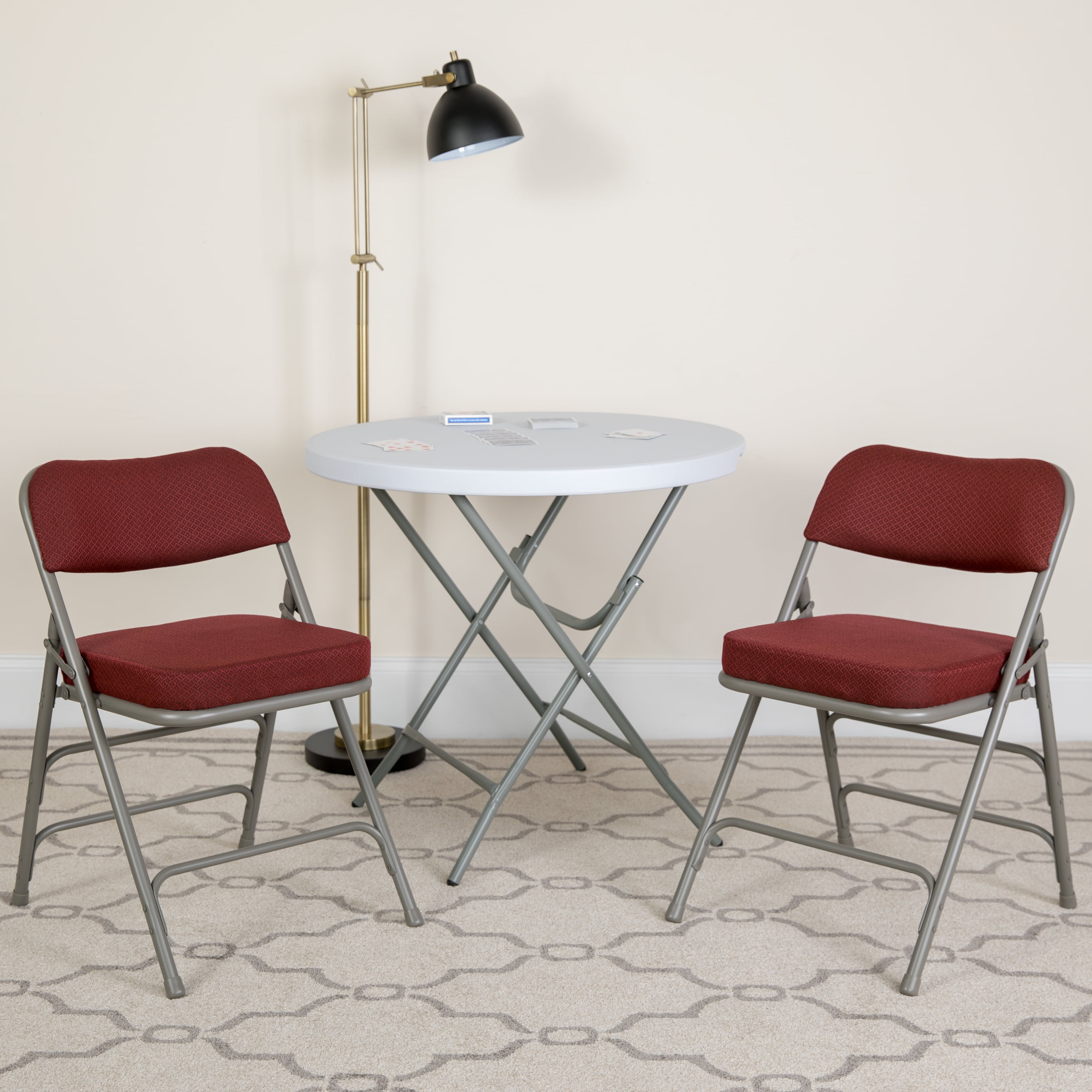 Flash Furniture 2 Pack Hercules Series Premium Curved Triple Braced And Double Hinged Fabric Upholstered Metal Folding Chair Multiple Colors Walmart Com Walmart Com