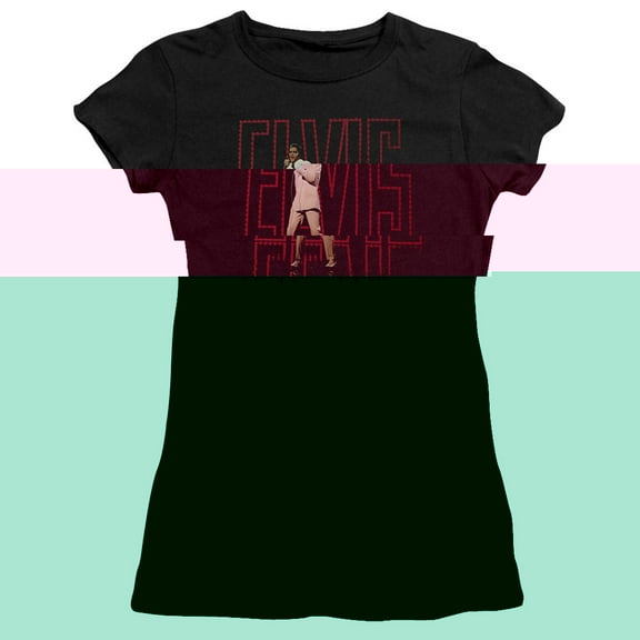 Elvis Presley Elvis 68 Album Premium Junior Women's T-Shirt Black