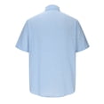 thumbnail image 5 of WTXUE Button-Up Shirts Short Sleeve, Notch Neck Shirts for Men Button Down Summer Beach Shirt Vacation Shirts Cotton Striped, Hawaiian Shirt Linen Shirts, Workwear for Men Blue L, 5 of 7