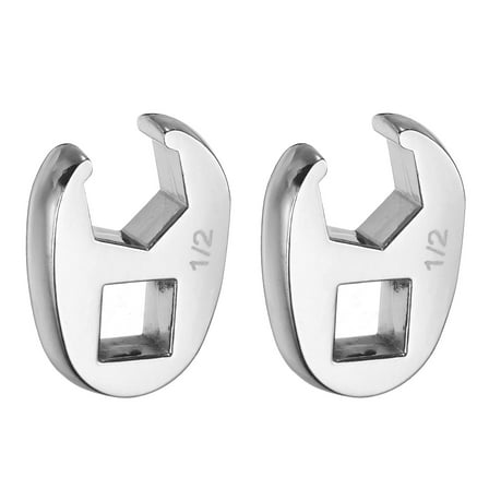 Uxcell 2 Pieces Drive Crowfoot Wrench 3/8" Drive 1/2" SAE Flare Nut Crowfoot Wrench
