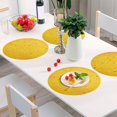 thumbnail image 5 of 15 Inch Round Grid Plate Mats Heat Non-Slip Resistant PVC Placemats for Kitchen Dining Table Decor Confetti and Stars Scattered 6PCS, 5 of 5