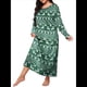 thumbnail image 1 of Camisón de Larga para Mujer, Estampado, Camiseta, Vestido de Dormir Alce - Verde 4XL, 1 of 6