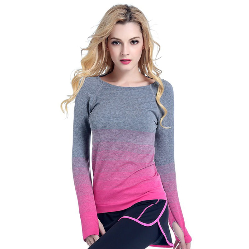 Womens Short Sleeve T-Shirt Tee Top Gym Sports Yoga Breathable Running T Shirt 