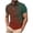 Army Green, variant on Men Ombre Gradient Short Sleeve Shirt Spread Collar with Partial Button Placket Slim Fit for Casual and Streetwear