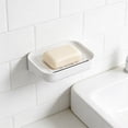 thumbnail image 1 of Rewenti Wall Mounted Soap Box Bathroom Storage Rack No Drilling and Draining Household Soap Box Storage Rack Suction Cup Soap Rack, 1 of 6