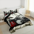 thumbnail image 3 of Homewish Cartoon Guitar Drum Bedding Comforter Set, Pop Hip Hop Music Twin Comforter Sets, Teens Kids Boys Girls Reversible Bedding Set, Luxury Bedroom Decor, 2 Pieces, 3 of 8