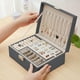 thumbnail image 3 of Caja de joyería de Cuero con Cerradura, Organizador de joyas para Mujer 2 Capas Organizador Estuche Joyero de Viaje caja de almacenamiento de joyas para Pendientes Anillos Collares Shuxiu Wang 9024719187099, 3 of 5