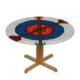 thumbnail image 3 of BCIIG Arrow Target Angular Round Table Cover Stain Resistant Washable Indoor Outdoor Tablecloth Kitchen Dining Wedding Parties Waterproof 100% Polyester Fiber 31-35, 3 of 8