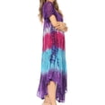 thumbnail image 4 of Sakkas Mika Ombre Floral Caftan Dress - Purple - One Size, 4 of 5