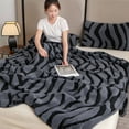 thumbnail image 6 of Mbvtdt Sherpa Blanket Twin Plaid Thick Bed Blanket Featuring Plush Warm Construction, Soft Wool Blanket and Wool Milk Fleece Blanket for Reversible Velvet Couch and Bed Warmth, 6 of 9
