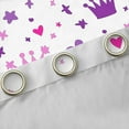 thumbnail image 5 of jejeloiu Kawaii Princess Crown Blackout Curtains Set of 2 (52x84 Each),Fairy Tale Theme Window Curtains,Pink Purple Loves Stars Curtains and Drapes For Girls Kids,Ultra Soft Home Decor, 5 of 6